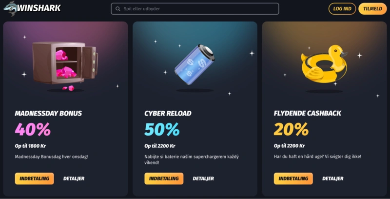 Winshark Bonuses